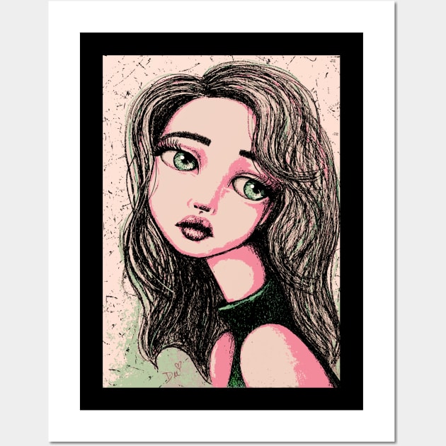 Green-Eyed Girl Wall Art by LittleMissTyne